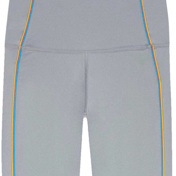 Nike Yoga Gray Rainbow High Waisted 7/8 Skinny Workout Silver Legging NEW S - Picture 7 of 13